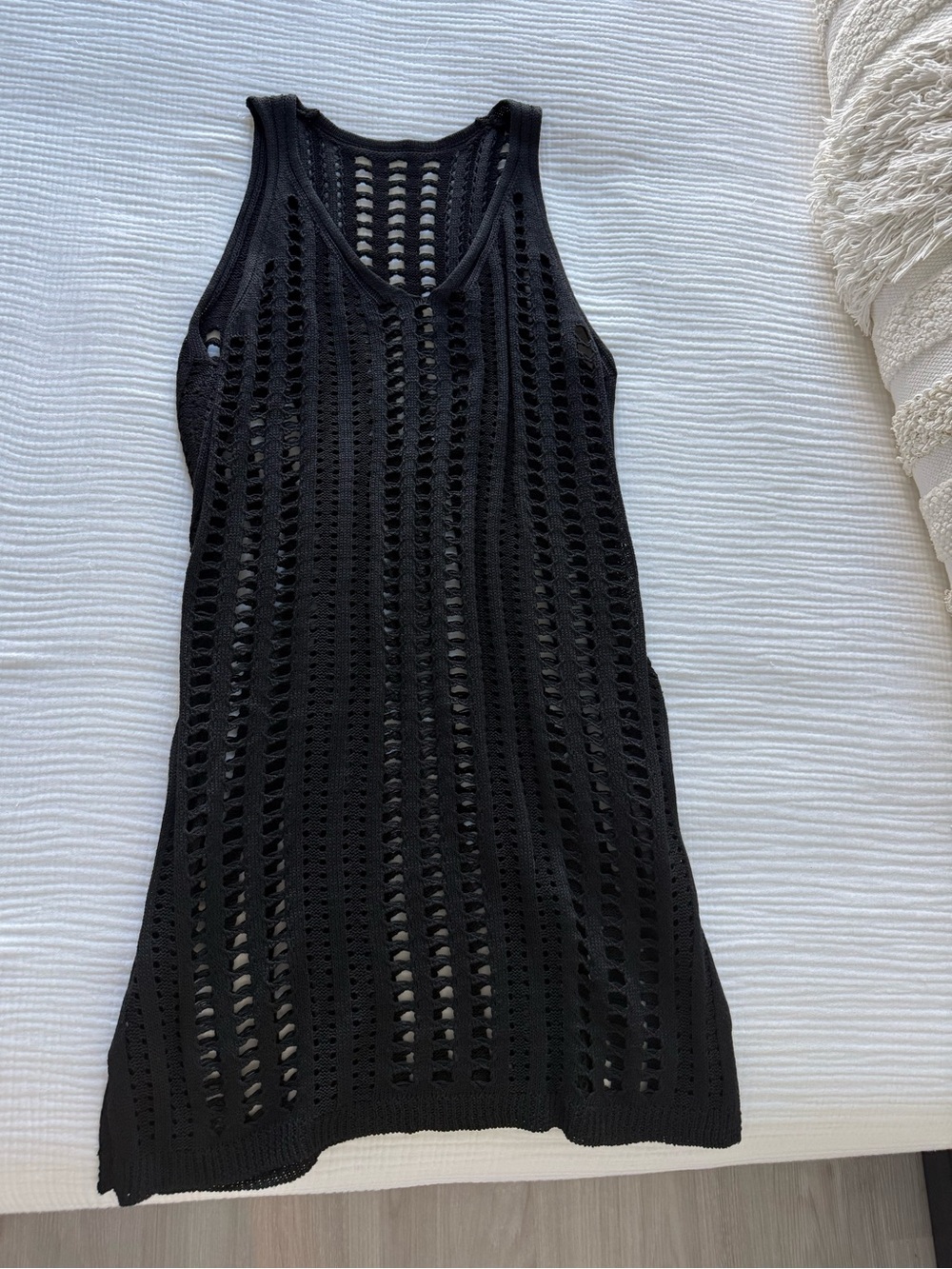 Black Crochet Swim Cover-Up
